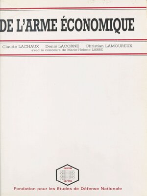 cover image of De l'arme économique